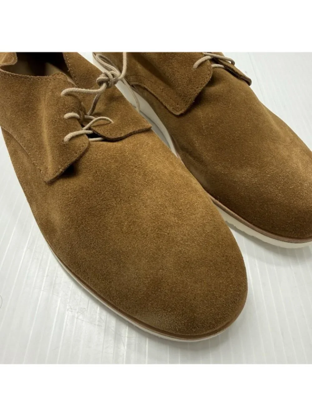 Nisolo Lightweight Flex Derby 9 Tan Suede Oxford Packable Travel Ethical NIB